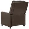 vidaXL Fauteuil de massage marron similicuir brillant