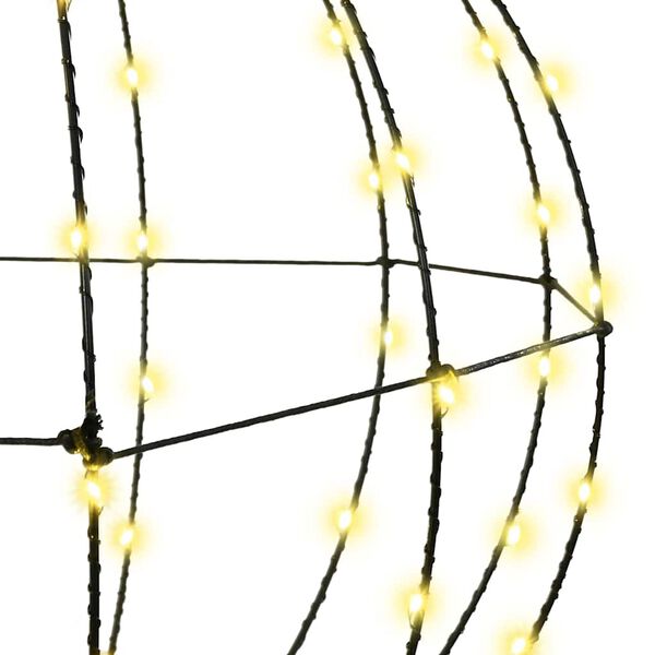 vidaXL Boule avec 320 LED 2 pcs Blanc chaud 50 cm Métal