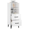 vidaXL Buffet Blanc brillant 34,5x34x90 cm Bois d'ingénierie