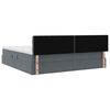 vidaXL Lit de Rangement avec matelas Gris fonc&eacute; 200 x 200 cm Velours