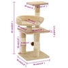 vidaXL Arbre à chat avec griffoirs en sisal 65 cm Beige