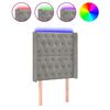 vidaXL T&ecirc;te de lit &agrave; LED Gris clair 83x16x118/128 cm Velours