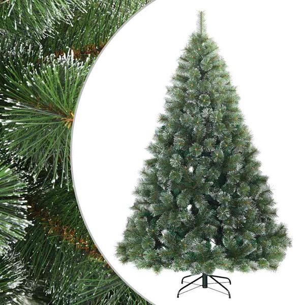 vidaXL Sapin de No&euml;l artificiel &agrave; branches pliantes, duveteux de neige