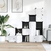vidaXL Cubes de rangement 15 pcs avec portes Noir PP
