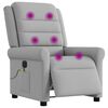 vidaXL Fauteuil de massage inclinable &eacute;lectrique gris nuage tissu