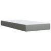 vidaXL Sommier &agrave; lattes de lit avec matelas Gris clair 90x200 cm Tissu
