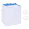vidaXL Mini machine &agrave; laver avec double cuve 3,6 kg Noir et Blanc