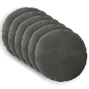 vidaXL Coussin avec oreiller HEERLEN 6 pi&egrave;ces Gris fonc&eacute; Velours