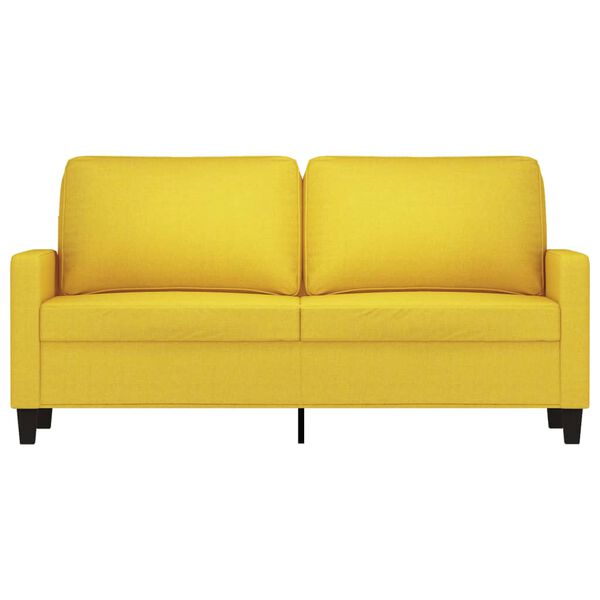 vidaXL Canap&eacute; &agrave; 2 places Jaune clair 140 cm Tissu