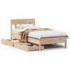 vidaXL Cadre de lit sans matelas 90x190 cm bois de pin massif