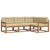 vidaXL Ensemble de canap&eacute;s d'ext&eacute;rieur 4 pc Naturel et Beige