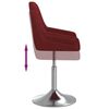 vidaXL Chaise pivotante de salle &agrave; manger Rouge bordeaux Tissu