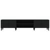 vidaXL Meuble TV noir 180x31,5x40 cm bois d'ingénierie