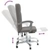 vidaXL Fauteuil inclinable de bureau Taupe Tissu