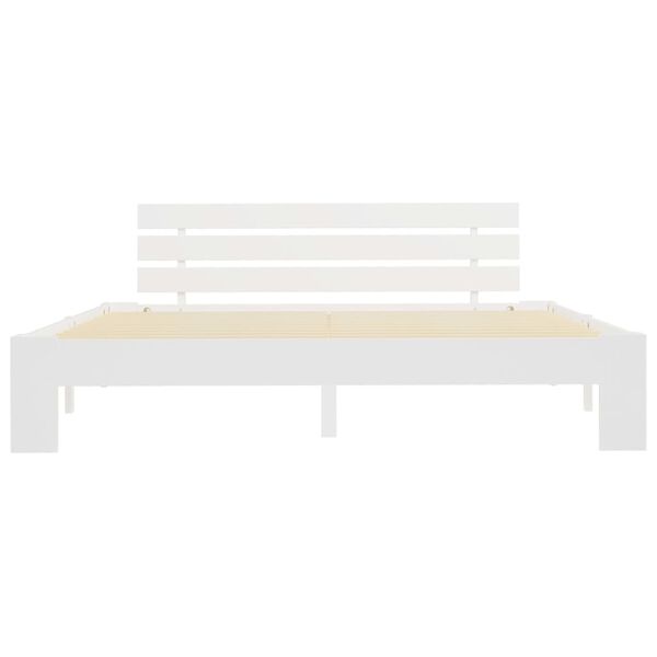 vidaXL Cadre de lit sans matelas blanc 160x200 cm bois de pin massif