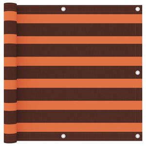 vidaXL &Eacute;cran de balcon Orange et marron 90x500 cm Tissu Oxford