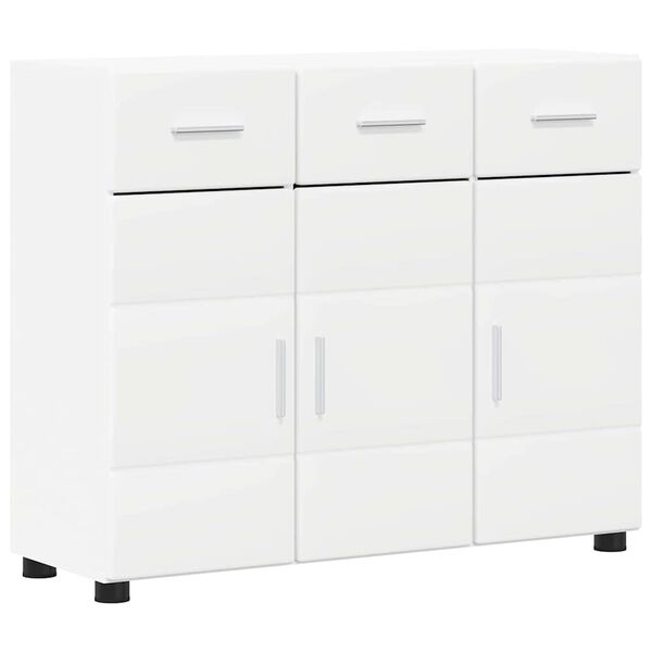 vidaXL Buffet FLORIN Blanc 88,5 x 30,5 x 73 cm Bois d'ing&eacute;nierie