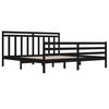vidaXL Cadre de lit sans matelas noir 200x200 cm bois massif