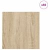 vidaXL Panneaux décoratifs 50 pcs Chêne Sonoma 30 x 30 x 0,27 cm
