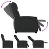 vidaXL Fauteuil inclinable &eacute;lectrique Noir Tissu