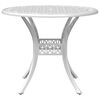 vidaXL Ensemble à manger de jardin 5 pcs blanc aluminium coulé