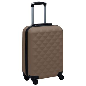 vidaXL Valise rigide Marron ABS