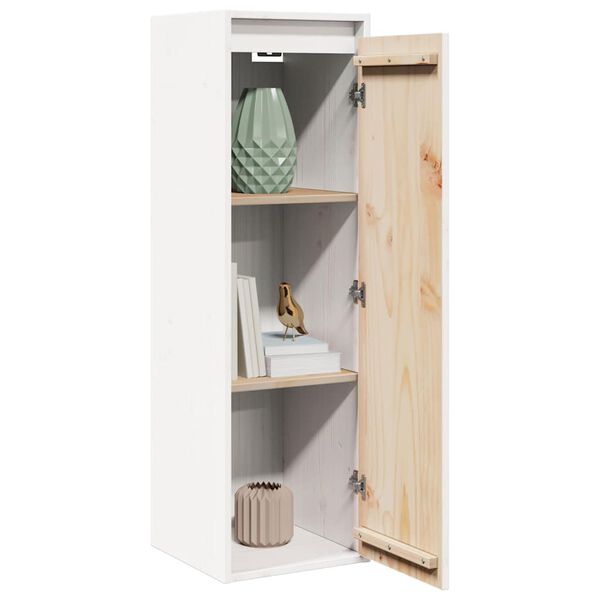 vidaXL Armoire murale Blanc 30x30x100 cm Bois de pin massif