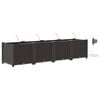 vidaXL Cache-pot de jardin 4 pc Marron 160 x 40 x 37,5 cm PP