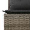 vidaXL Salon de jardin 6 pcs avec coussins gris r&eacute;sine tress&eacute;e