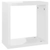 vidaXL &Eacute;tag&egrave;res cube murales 4 pcs Blanc brillant 30x15x30 cm