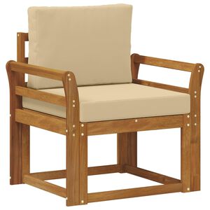 vidaXL Canap&eacute; d&rsquo;ext&eacute;rieur Bois d'acacia massif et polyester Naturel