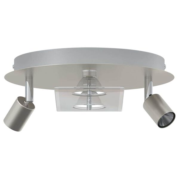 vidaXL Spot de plafond Argent 29 x 29 x 11 cm Acier et verre