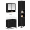 vidaXL Ensemble de mobilier de salle de bain 3 pcs Ch&ecirc;ne noir