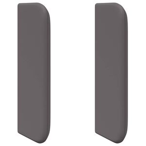 vidaXL Oreille de t&ecirc;te de lit 2 pcs Gris 40 x 16 x 5 cm