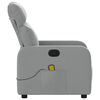 vidaXL Fauteuil inclinable de massage en tissu gris clair