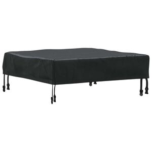 vidaXL Housse de Table 62 x 62 x 15 cm Tissu Oxford 600D Carr&eacute; Noir