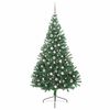 vidaXL Sapin de No&euml;l artificiel pr&eacute;-&eacute;clair&eacute; Vert 240 cm PVC