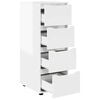vidaXL Armoire de rangement Blanc brillant 40 x 48 x 105 cm