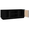 vidaXL Meuble TV Noir 110x35x40,5 cm Bois de pin massif