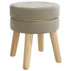 vidaXL Tabouret rond Gris fonc&eacute; Velours