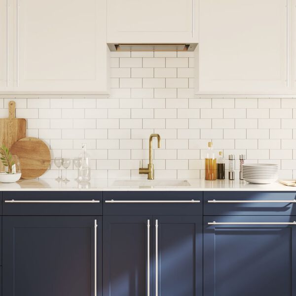 vidaXL Poignées d'armoire 20 pcs argenté 480 mm acier inoxydable