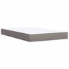 vidaXL Sommier &agrave; lattes de lit avec matelas Taupe 100x200 cm Tissu
