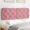 vidaXL Coussin de t&ecirc;te de lit rose 120 cm velours