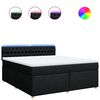 vidaXL Sommier &agrave; lattes de lit avec matelas Noir 180x200 cm Tissu