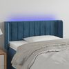 vidaXL T&ecirc;te de lit &agrave; LED Bleu fonc&eacute; 103x16x78/88 cm Velours