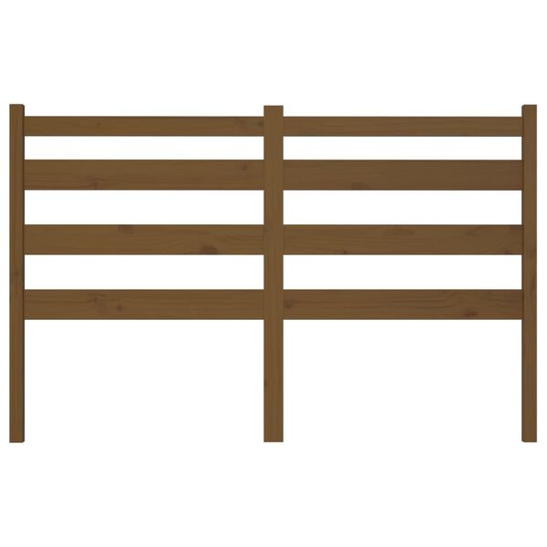 vidaXL T&ecirc;te de lit Marron miel 146x4x100 cm Bois massif de pin