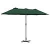 vidaXL Parasol de jardin 370 x 197 x 239 cm Polyester et Aluminium