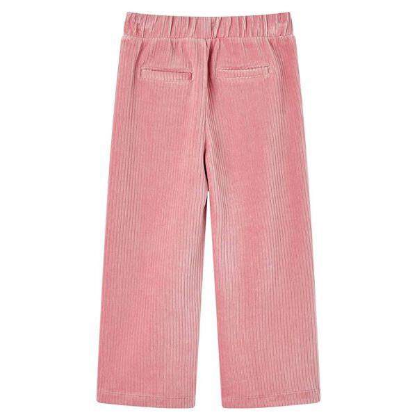 Pantalons pour enfants velours côtelé rose clair 116