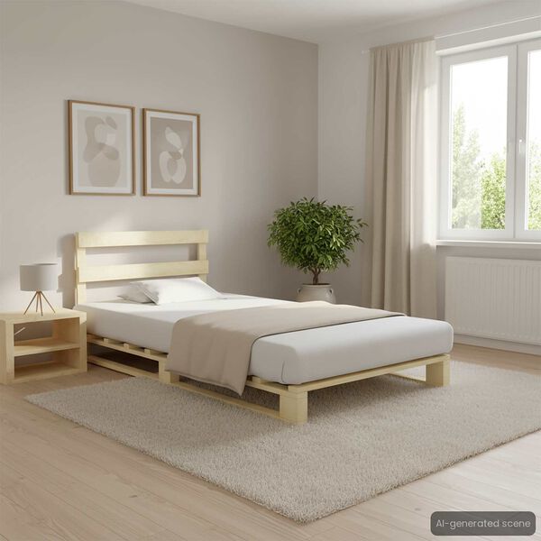 vidaXL Cadre de lit de palette sans matelas bois massif pin 100x200 cm