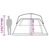 vidaXL Tente de cabine familiale 6 personnes vert imperm&eacute;able